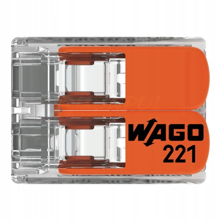 Szybkozłączka WAGO 221-412 2x0,2–4mm² – beznarzędziowe łączenie przewodów