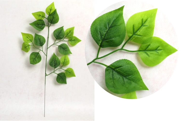 Liść silikonowy brzoza 50 cm zielony mix – dekoracyjny dodatek florystyczny
