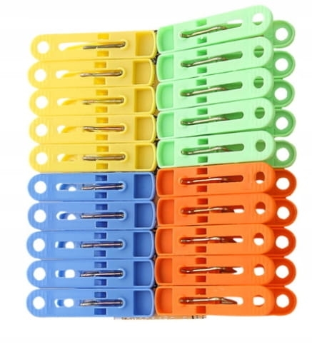 Klamerki plastikowe do bielizny 20 sztuk mix kolorów