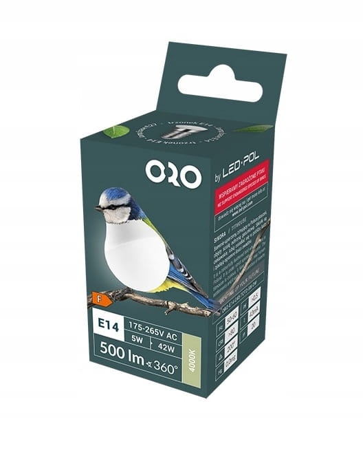 Żarówka LED E14 5W 500lm 4000K neutralna biała Led-pol