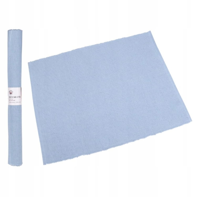 Mata stołowa bawełniana 35x45cm baby blue – elegancka ochrona stołu