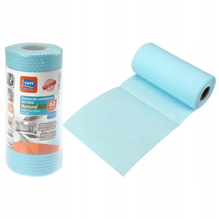 Ściereczki celulozowe na rolce 60 szt. – wielokrotnego użytku