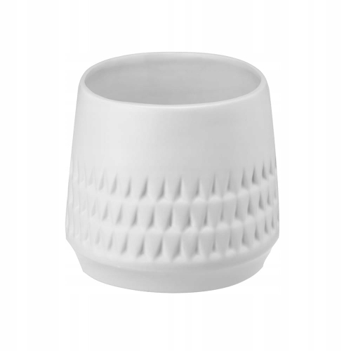 Osłonka ceramiczna IRIS biała 12 cm – nowoczesna dekoracja