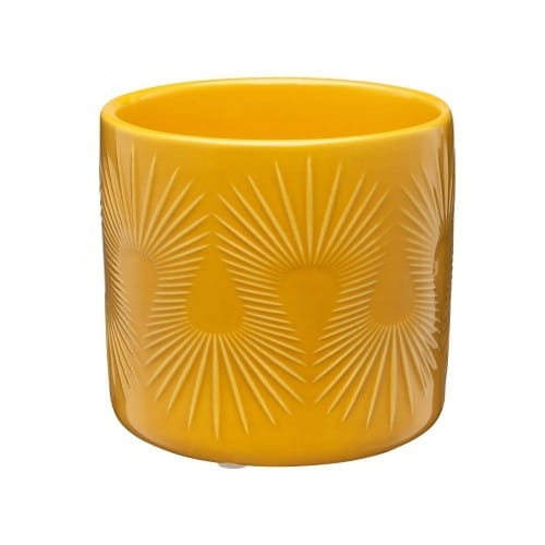 Osłonka ceramiczna OLIMPIA żółta 12 cm – dekoracyjna i stylowa