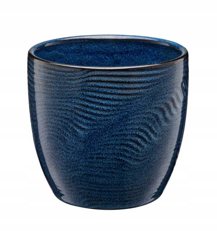 Osłonka ceramiczna OLIMPIA granatowa 12 cm – elegancka dekoracja