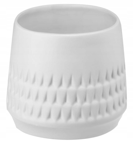 Osłonka ceramiczna IRIS biała 14 cm – dekoracyjna do roślin