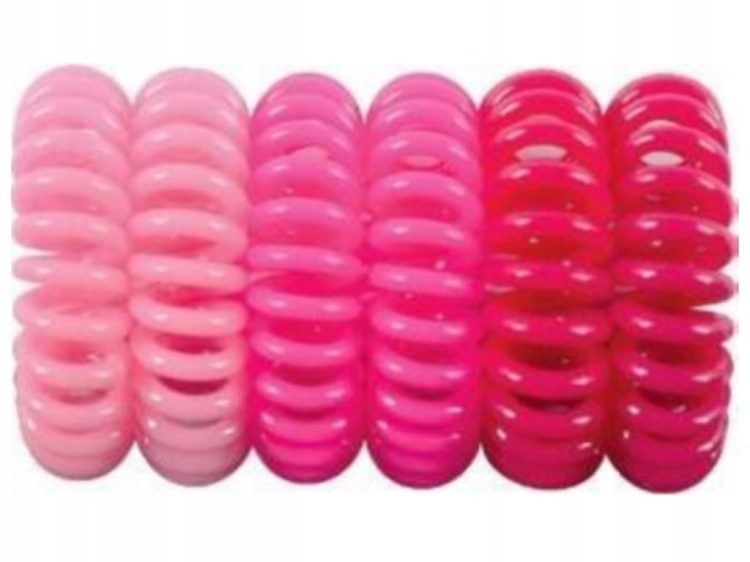 Top Choice Gumki do włosów WIRE – spiralne, zestaw 6 sztuk