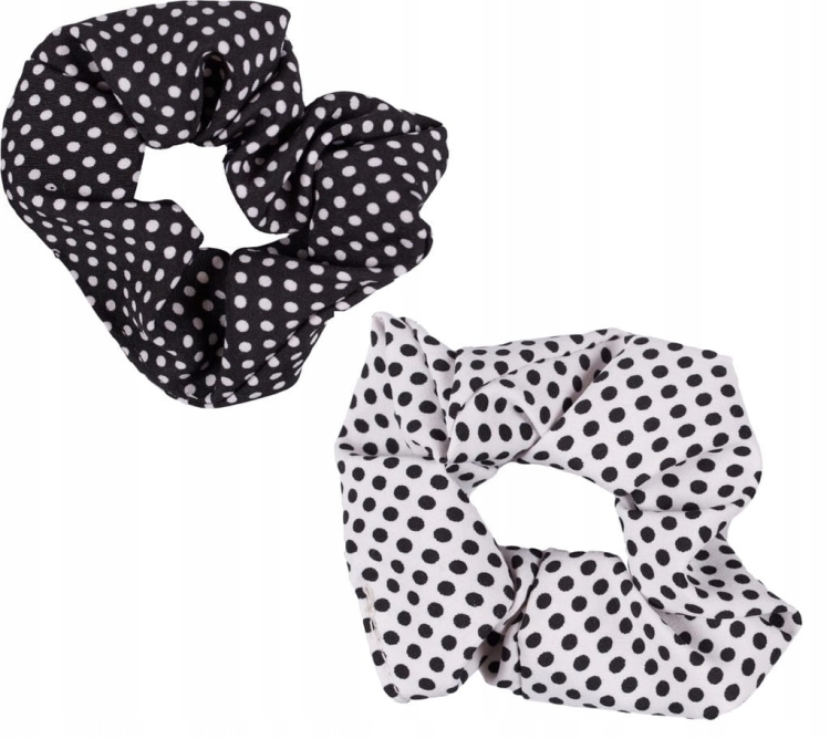 Top Choice gumki do włosów DOTS – frotki elastyczne w kropki, 2 sztuki