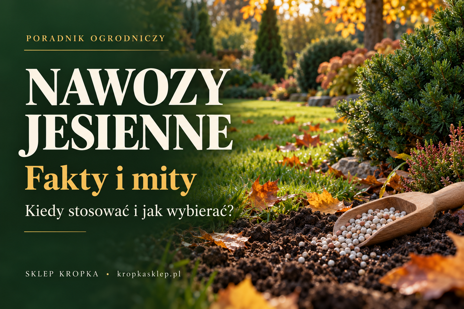 Nawozy jesienne bez mitów. Kiedy stosować i czy każda roślina potrzebuje osobnego nawozu?