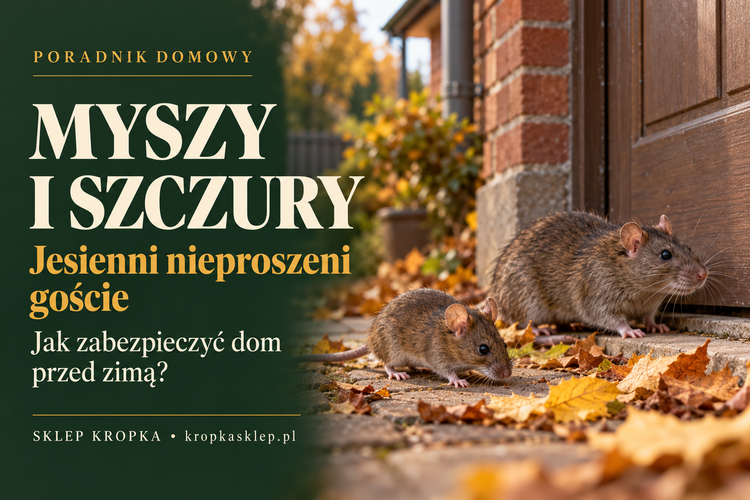 Myszy i szczury jesienią — jak zabezpieczyć dom, garaż i piwnicę?